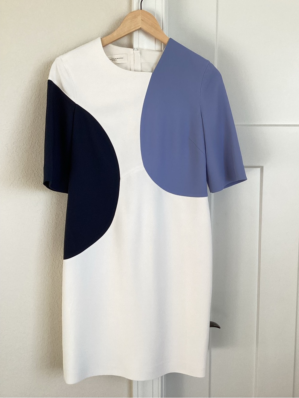 🇮🇹Aquilano Rimondi Short Sleeve Sheath Dress Size 42 Small Made in Italy Milan